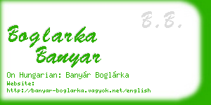boglarka banyar business card