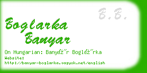 boglarka banyar business card